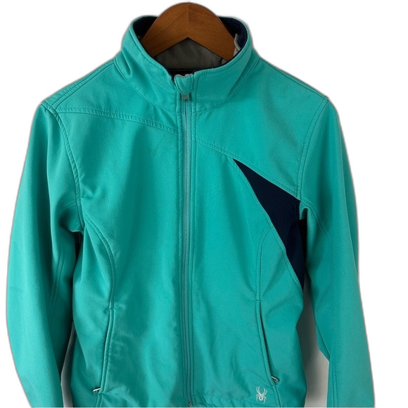 Spyder Blue Athletic Full-Zip Soft Shell Jacket Size Medium - Picture 3 of 16